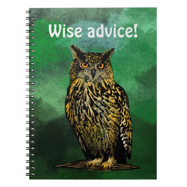 Wise advice Owl Notebook (Front)