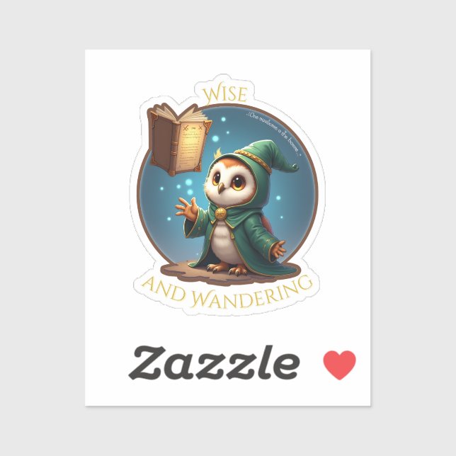 Wise and Wandering – Wizard Owl Sticker (Sheet)
