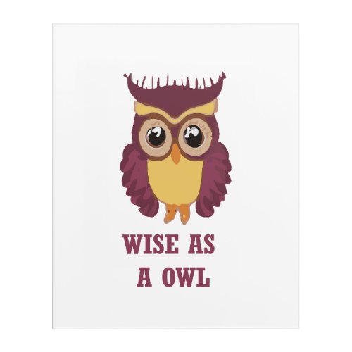 Wise as a owl acrylic print