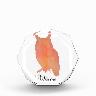 Wise as an Owl Typographical Watercolor Award