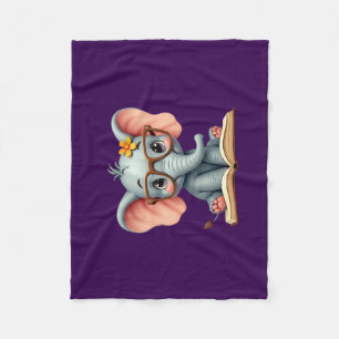 Wise Baby Elephant Fleece Blanket