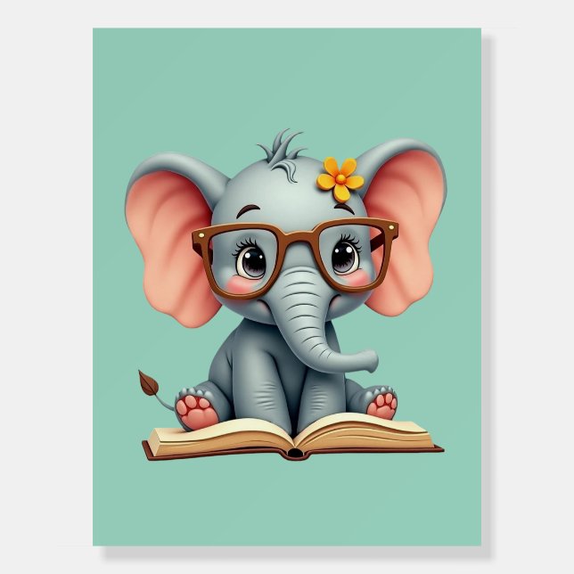 Wise Baby Elephant Foam Board (Front)