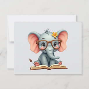Wise Baby Elephant Note Card