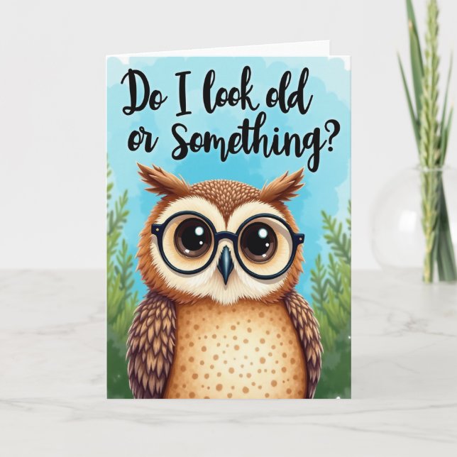 Wise Bird Birthday Card (Front)