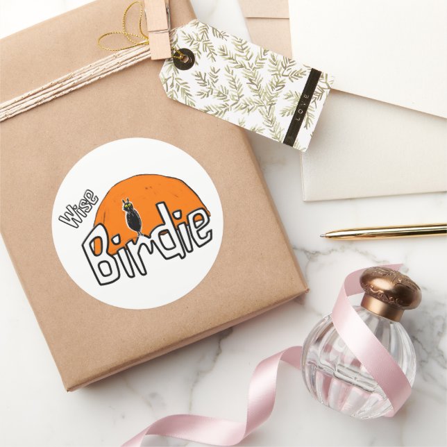 Wise birdie  classic round sticker (Gifting)