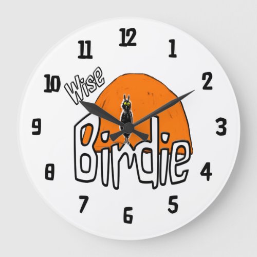 Wise birdie  large clock