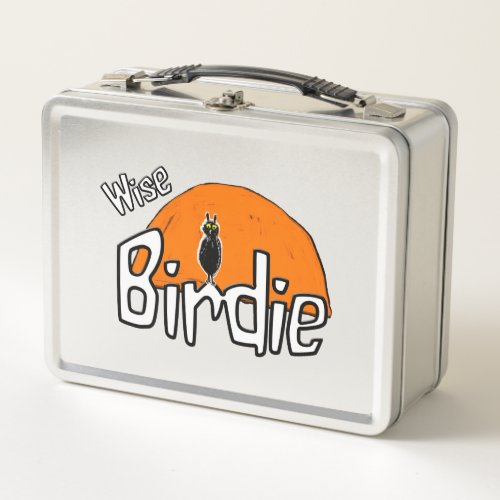 Wise birdie   metal lunch box