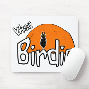 Wise birdie mouse pad