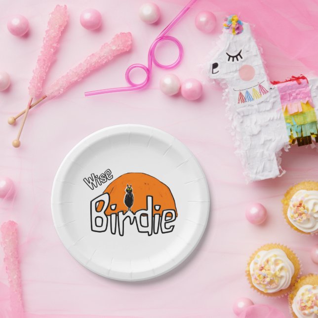 Wise birdie  paper plates (Party)