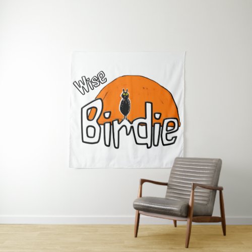 Wise birdie  tapestry