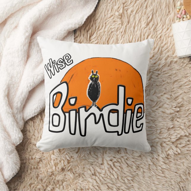 Wise birdie  throw pillow (Blanket)