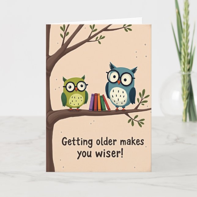 Wise Birds Birthday Card (Front)