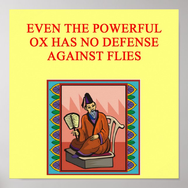 wise chinese proverb poster (Front)