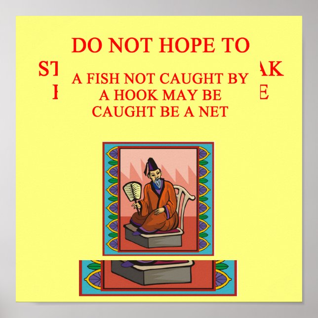 wise chinese proverb, wise chinese proverb poster (Front)