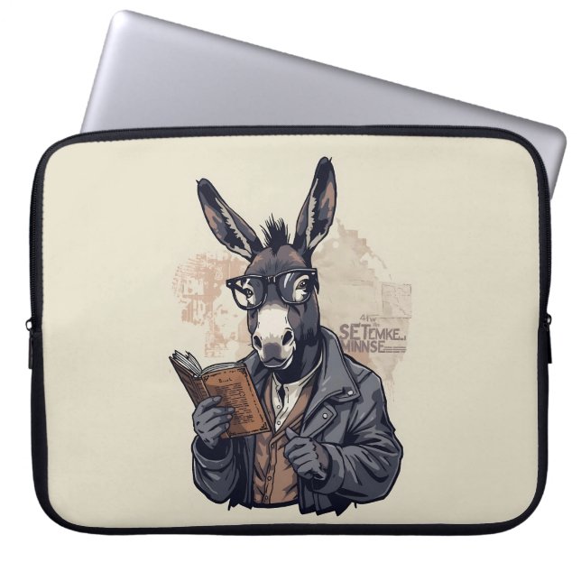 Wise Donkey — Laptop Sleeve (Front)