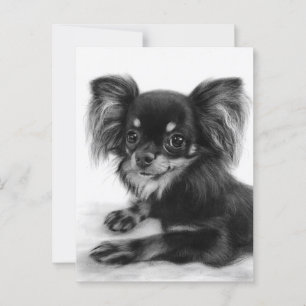 Wise Eyes - Hand Painted Chihuahua Portrait Postcard