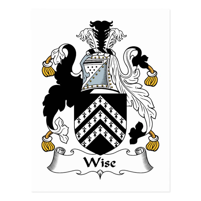 Wise Family Crest Postcards