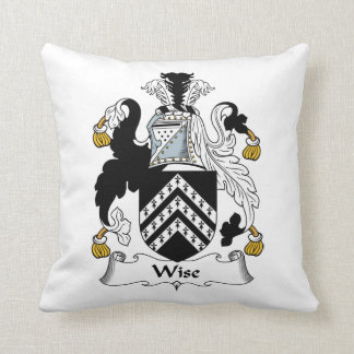 Wise Family Crest Throw Pillow