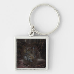 Wise Forest Wolf Keychain