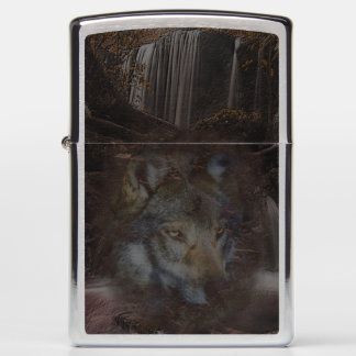 Wise Forest Wolf Zippo Lighter