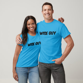 Wise Guy Center Text Basic Dark T-Shirt