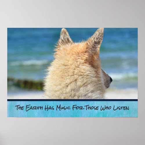Wise Inspirational Quote With German Shepherd Pup Poster