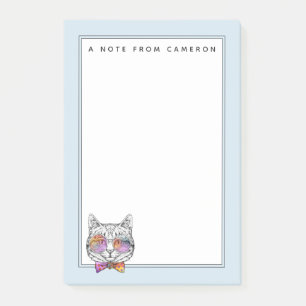 Wise Kitty Kat Add Your Name Post-it Notes