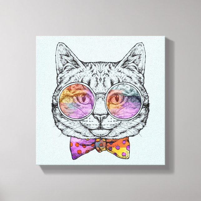 Wise Kitty Kat Canvas Print (Front)