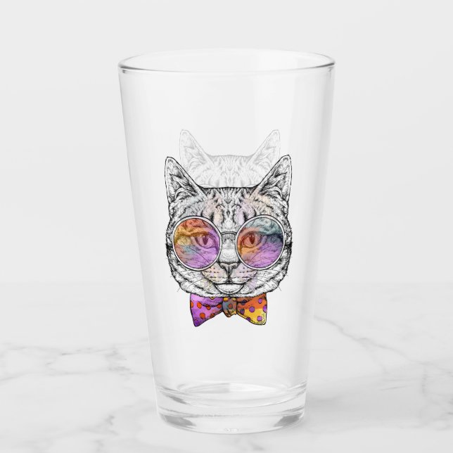 Wise Kitty Kat Glass (Front)