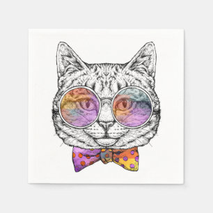 Wise Kitty Kat Napkins