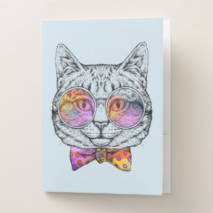 Wise Kitty Kat Pocket Folder
