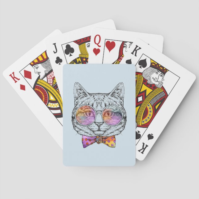 Wise Kitty Kat Poker Cards (Back)