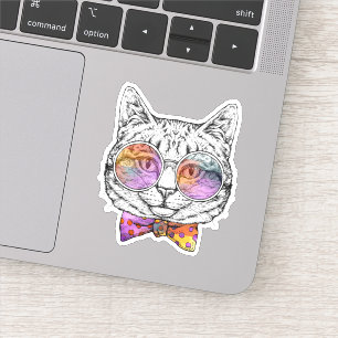 Wise Kitty Kat Sticker
