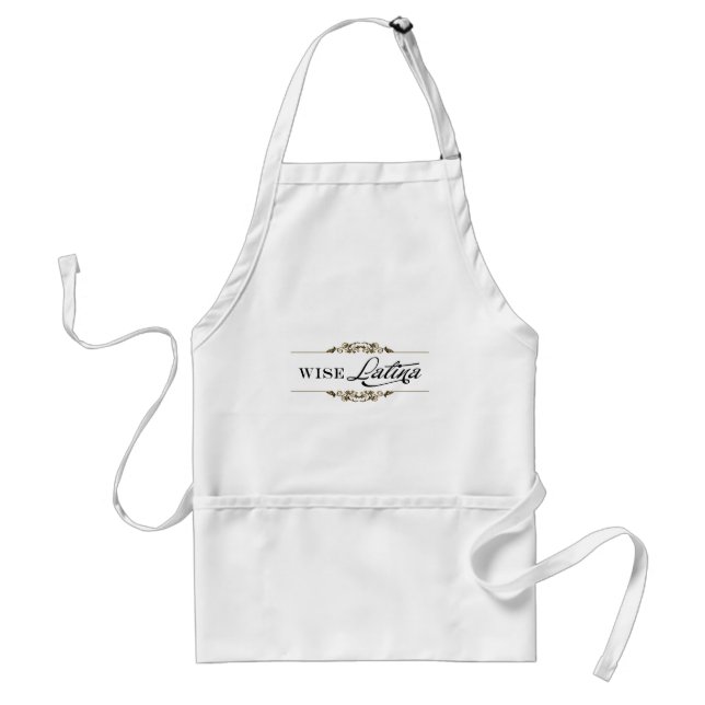 wise_latina adult apron (Front)