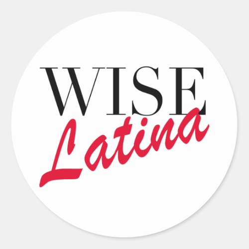 Wise Latina Classic Round Sticker