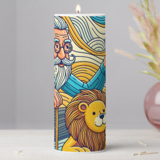 "Wise Lion Candle" Pillar Candle