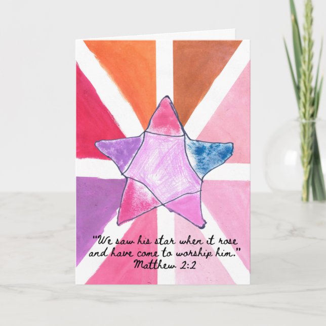 Wise Man Star Holiday Card (Front)