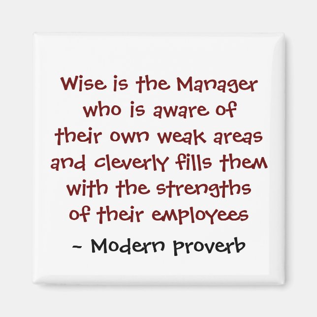 Wise management magnet (Front)