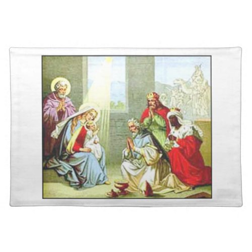 Wise Men At The Nativity Cloth Placemat
