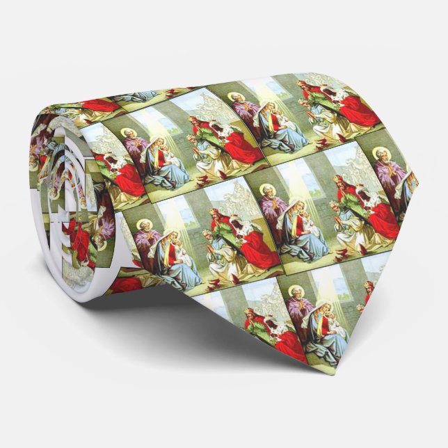 Wise Men At The Nativity Neck Tie (Rolled)