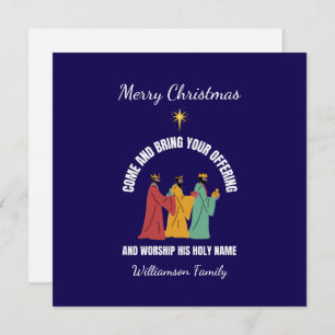 Wise Men BRING YOUR OFFERING Christian Christmas Holiday Card