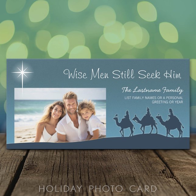 Wise Men - Christmas Photo - Religious Holiday Card (Classic Holiday Photo Card)