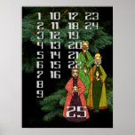 Wise Men Countdown to Christmas Advent Calendar Poster<br><div class="desc">The kids will love coloring in each day on this advent calendar poster with its Christmas tree branches and its Three Wise Men dressed in richly colored clothes!</div>