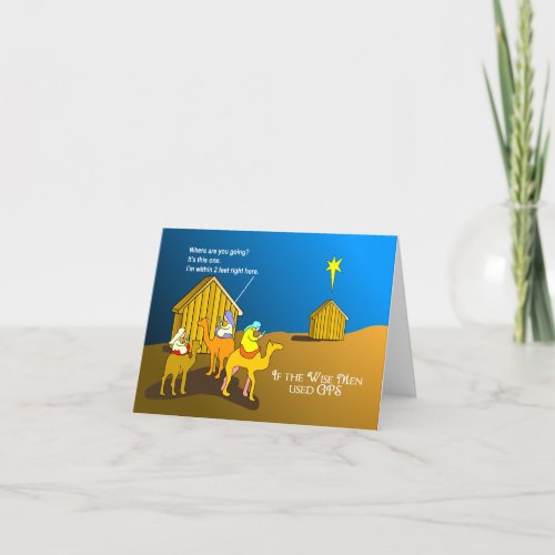 Wise Men GPS Christmas Note Card