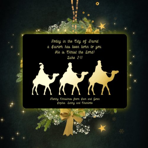 Wise Men Magi Christian Christmas Foil Card
