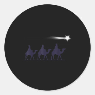 Wise Men Nativity Christmas Christian Gift Women B Classic Round Sticker