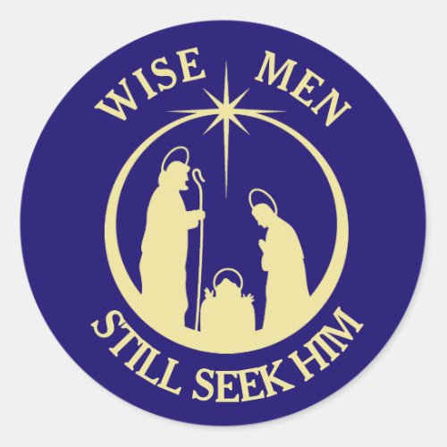 Wise Men Nativity Christmas Classic Round Sticker