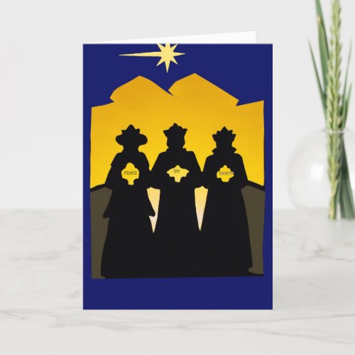 Wise Men Nativity Christmas Greeting Card