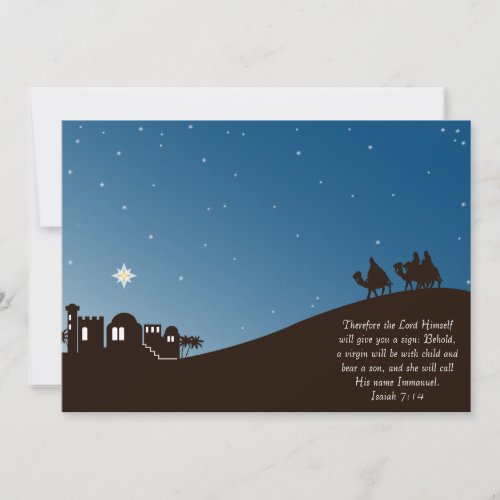 Wise Men Seek Him Flat Christmas Card