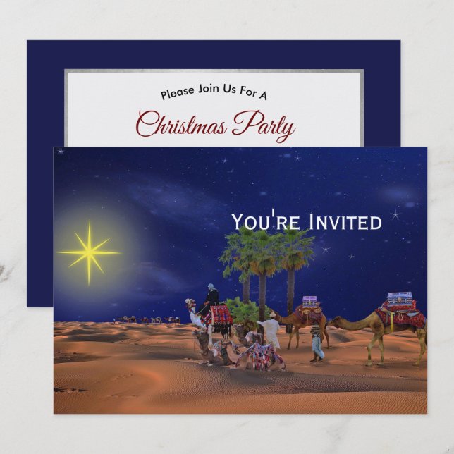 Wise Men Star Christmas Graphic Invitation (Front/Back)